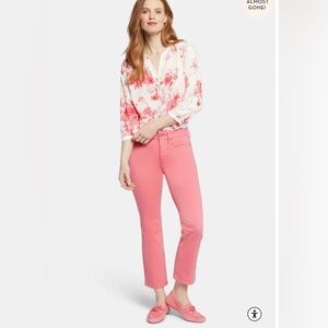 NYDJ Marilyn Straight Ankle Length Pink Punch Size 8 NWT